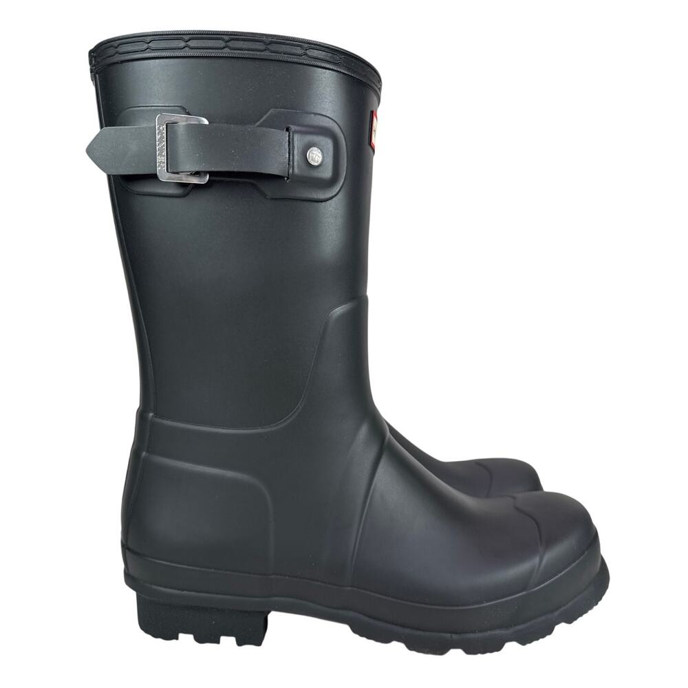 Hunter‎ Original Short Rubber Rain Boots Mens 10 Black WP Adjustable Buckle